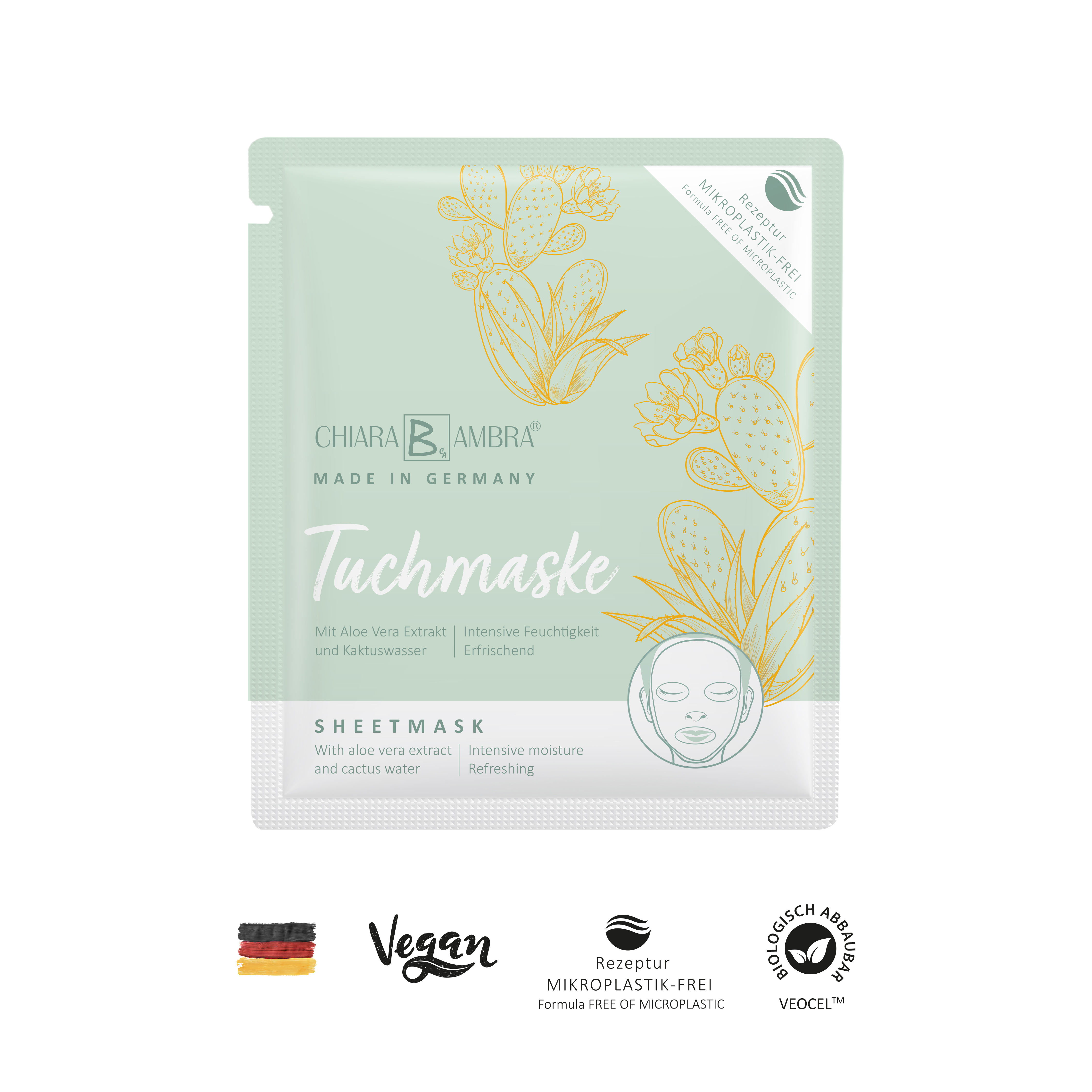 CHIARA AMBRA® Tuchmaske mit Aloe Vera Extrakt