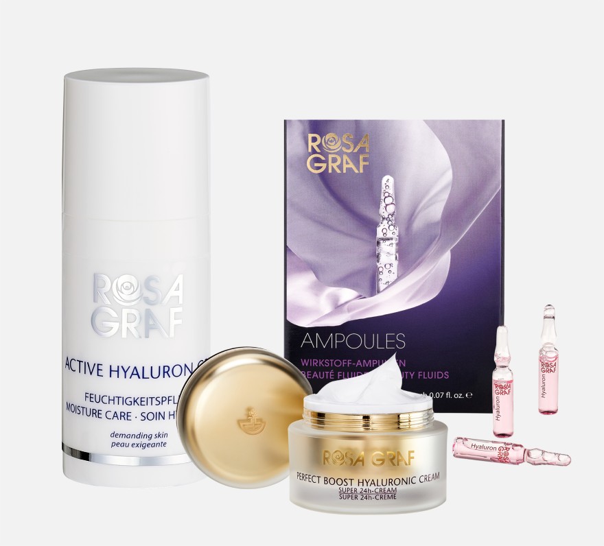 Rosa Graf Set Hydration: Hyaluronic Cream + Ampullen + Hyaluron Gel