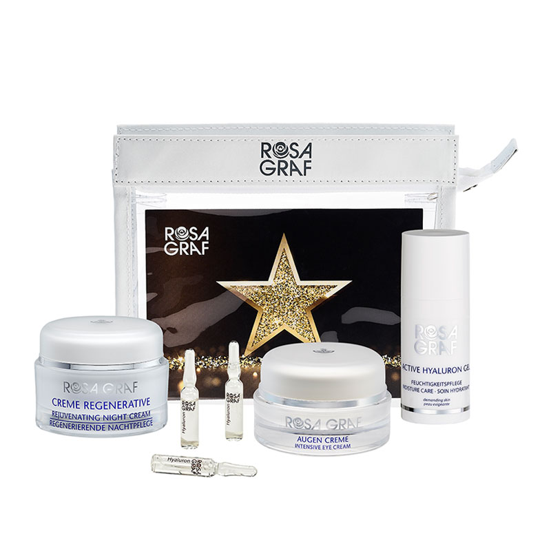 Rosa Graf Blue Line Tasche : creme regnerative + Augencreme + Hyaluron Gel + Ampullen