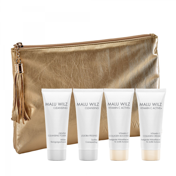 Malu Wilz Reisegrößen + Kosmetiktasche gold