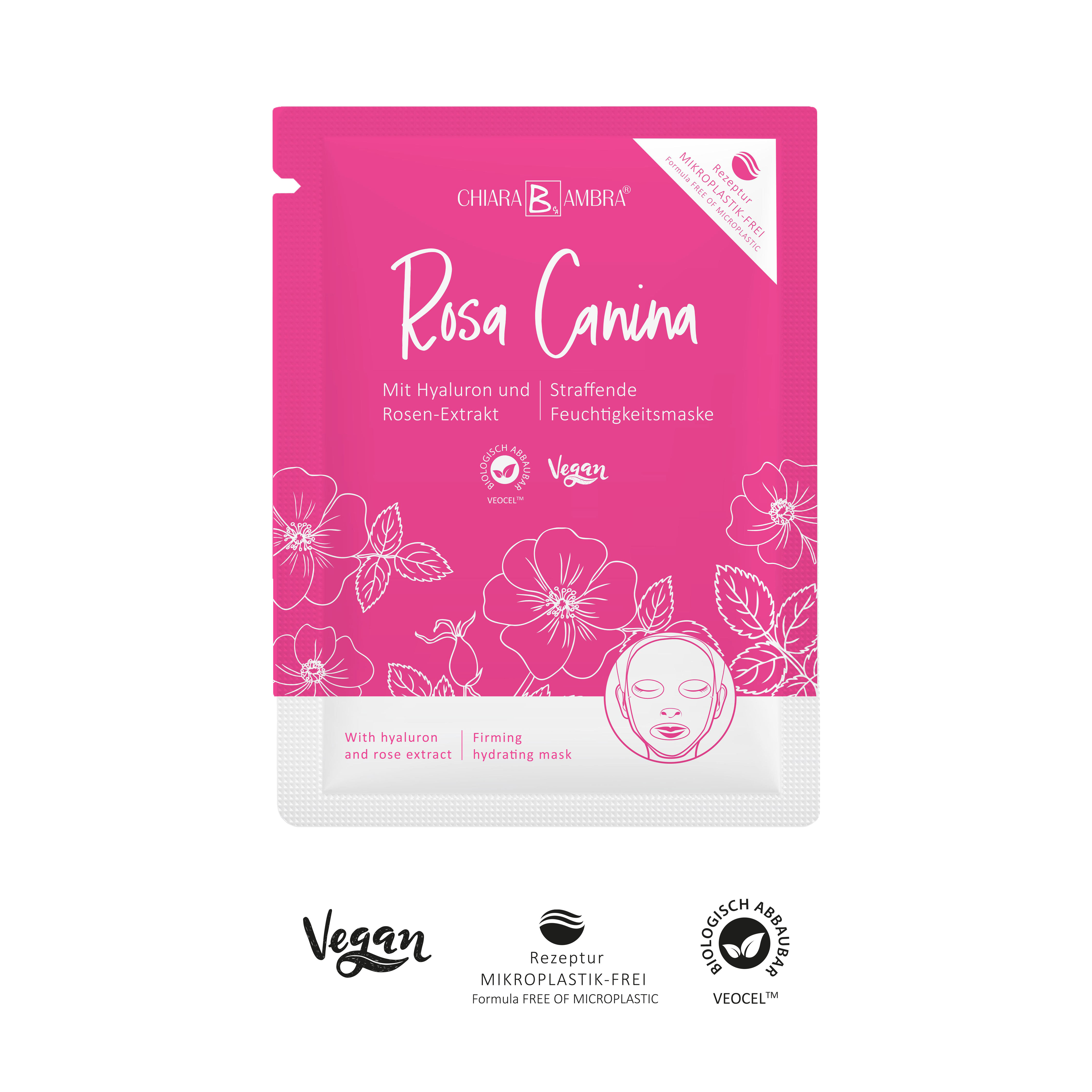 CHIARA AMBRA® Straffende Feuchtigkeitstuchmaske mit Rosa Canina