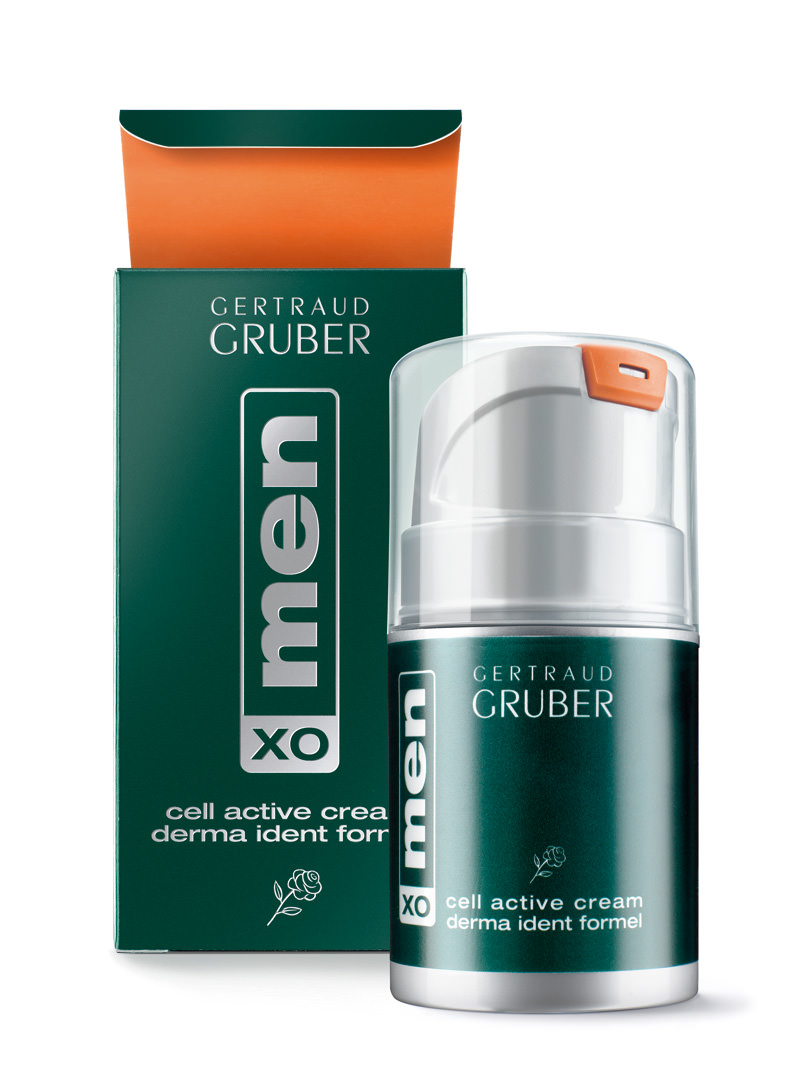 Gertraud Gruber menXO cell active cream derma ident formel
