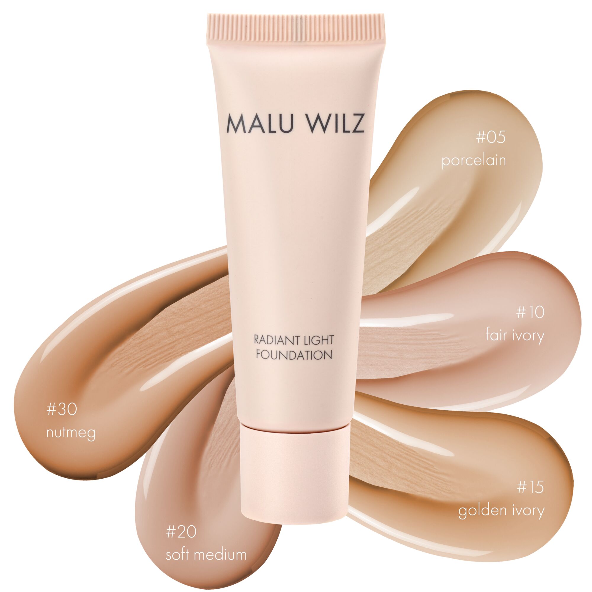 Malu Wilz Radiant Light Foundation Nr. 15 Golden Ivory Malu Wilz Radiant Light Foundation Nr. 25 Light Toffee