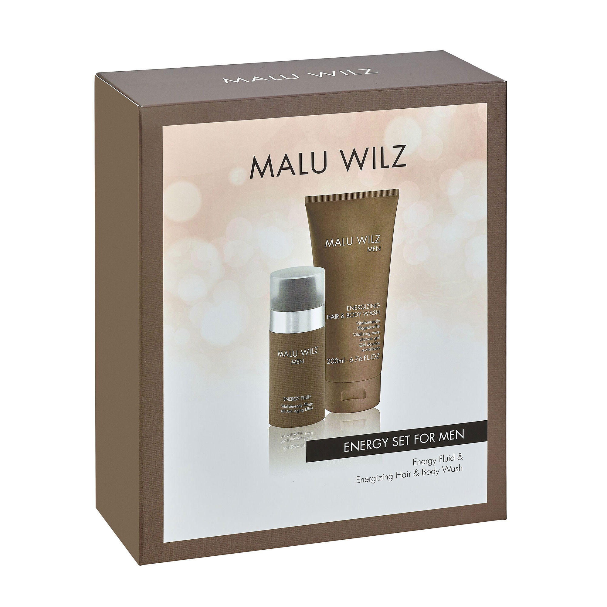 Malu Wilz Energy Set For Men 2020: Energy Fluid + Energizing Hair & Body Wash